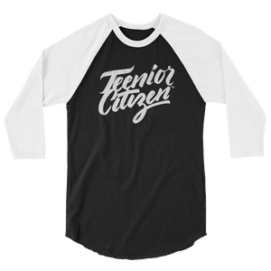 Teenior Citizen™ - Black/White Unisex 3/4 Sleeve Raglan Shirt