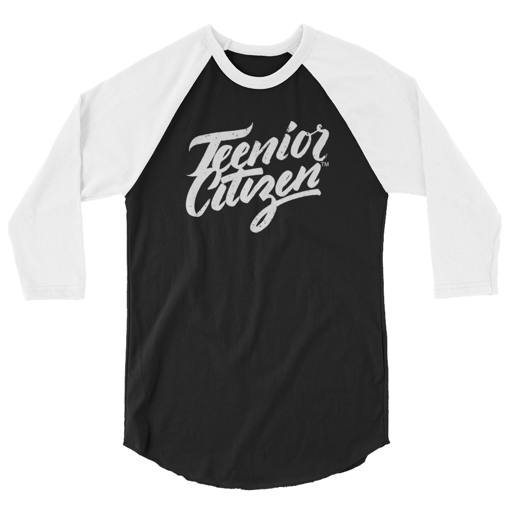 Teenior Citizen™ - Black/White Unisex 3/4 Sleeve Raglan Shirt