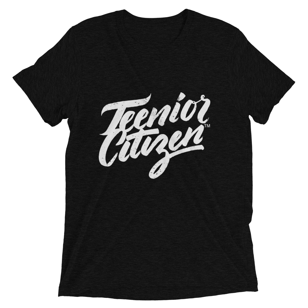 Teenior Citizen™ - Solid Black Unisex Tri-Blend T-Shirt